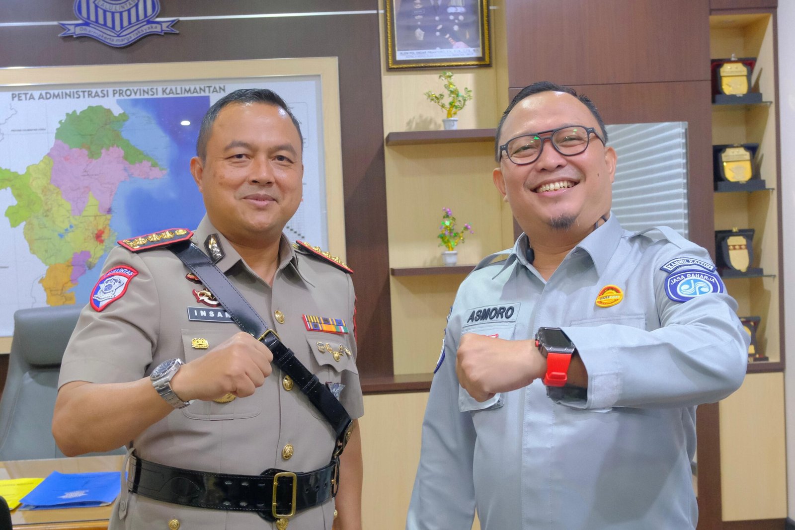 Jasa Raharja Kaltim Perkuat Sinergi Keselamatan Berlalu Lintas pada Momentum Pisah Sambut Dirlantas Polda Kaltim