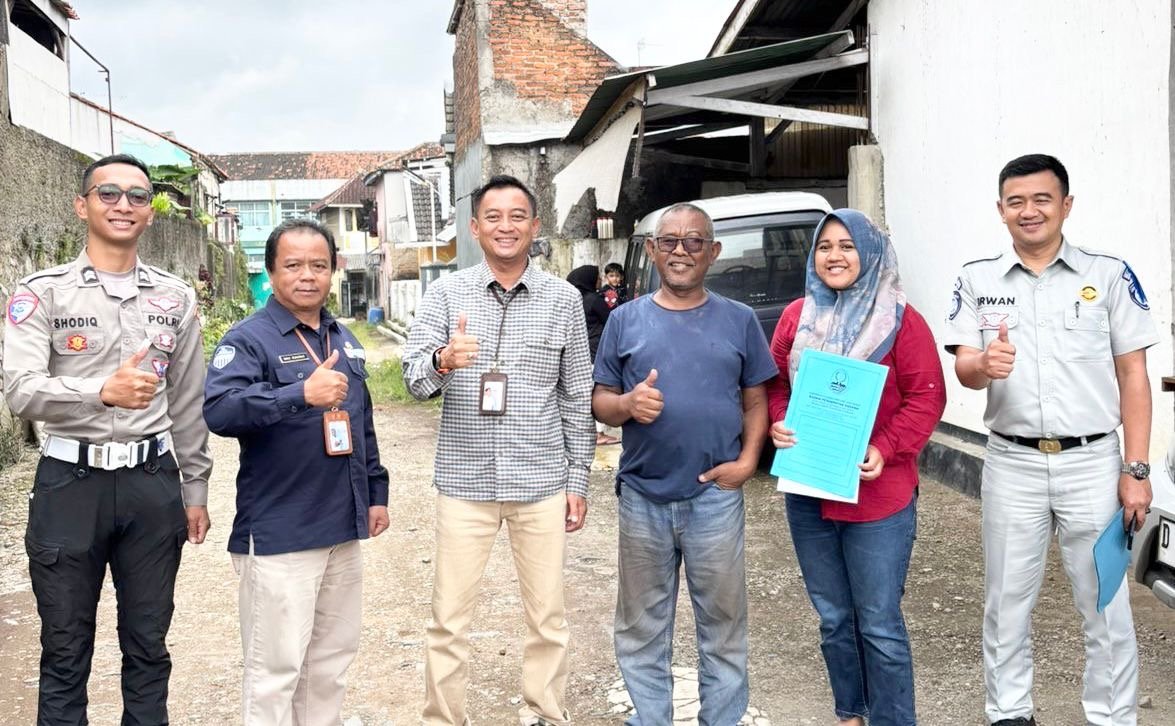 Jasa Raharja Kanwil Jawa Barat Bersama Samsat Kabupaten Bandung II Soreang Laksanakan Opsus di Wilayah Bandung Selatan