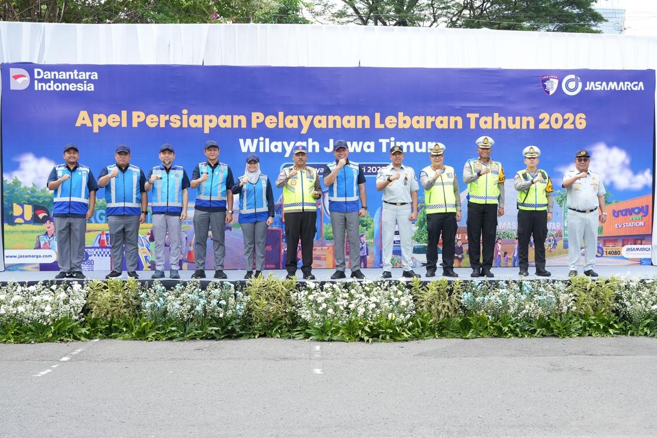Jasa Raharja Hadir di Apel Persiapan Pengamanan Lebaran 2026 Wilayah Jawa Timur, Perkuat Sinergi Pengamanan Periode Arus Mudik dan Balik