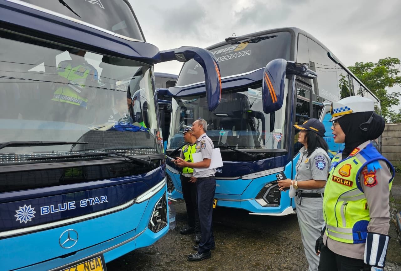 Jasa Raharja Bogor Dukung Operasi Keselamatan Jaya 2026 melalui Ramp Check Angkutan Umum di PO Blue Star Sawangan Depok