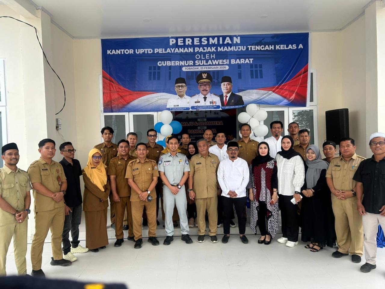 Jasa Raharja Cabang Mamuju Hadiri Peresmian Gedung Samsat Mamuju Tengah Kelas A yang Diresmikan Langsung oleh Gubernur Sulawesi Barat