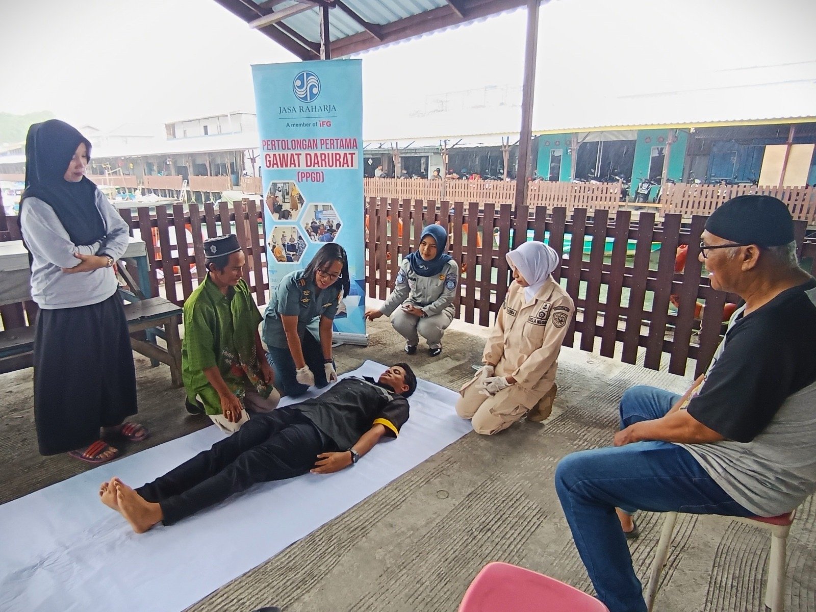 Perkuat Keselamatan Transportasi Laut, PT Jasa Raharja Kanwil Kalimantan Timur Gelar MUKL dan PPGD di Dermaga Kampung Baru Balikpapan