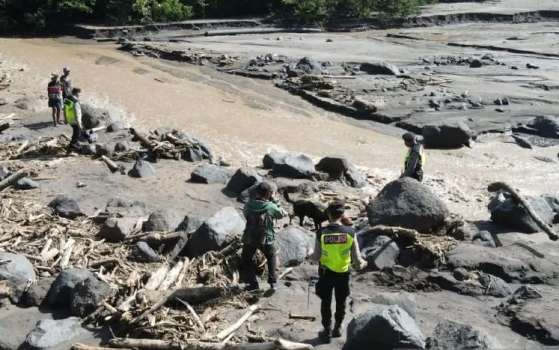 Percepat Pencarian, Tim SAR Terjunkan Anjing Pelacak Cari Korban Lahar Hujan Merapi