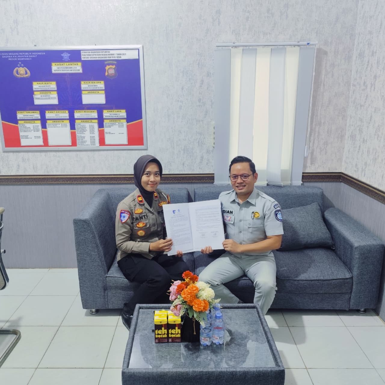 Jasa Raharja Kalbar dan Satlantas Polres Mempawah Teken Komitmen Kolaborasi Tingkatkan Pelayanan dan Pencegahan Kecelakaan