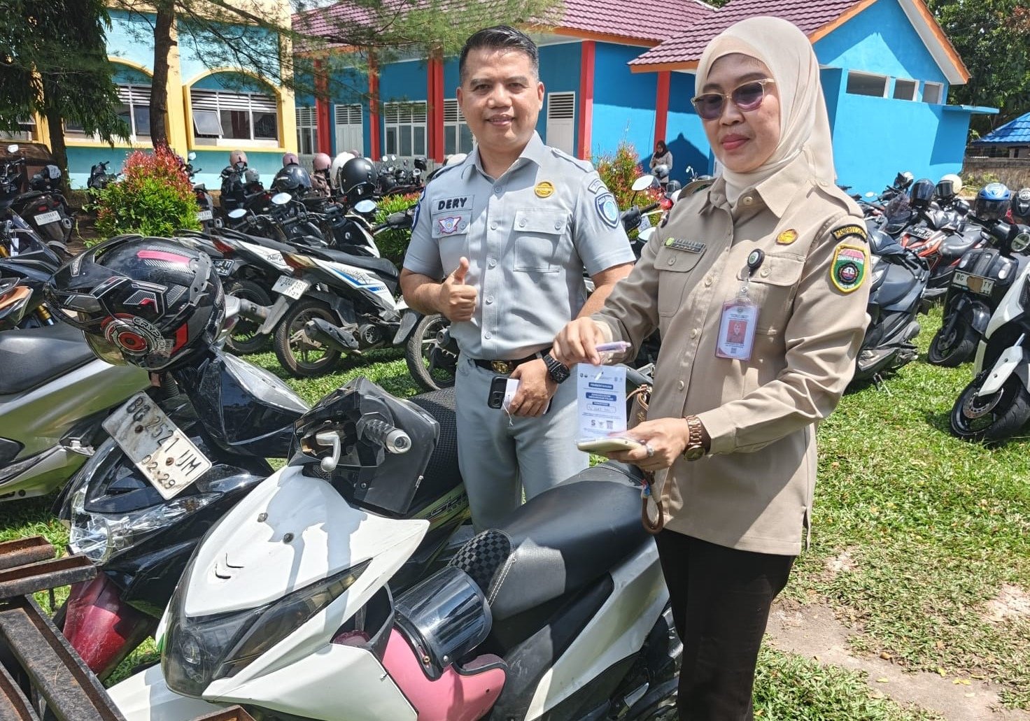Jasa Raharja Hadir di Siguntang Menyapa, Sinergi dan Kolaborasi Tim Pembina Samsat Ogan Ilir 1 untuk Pendataan Kendaraan Bermotor yang Lebih Efisien