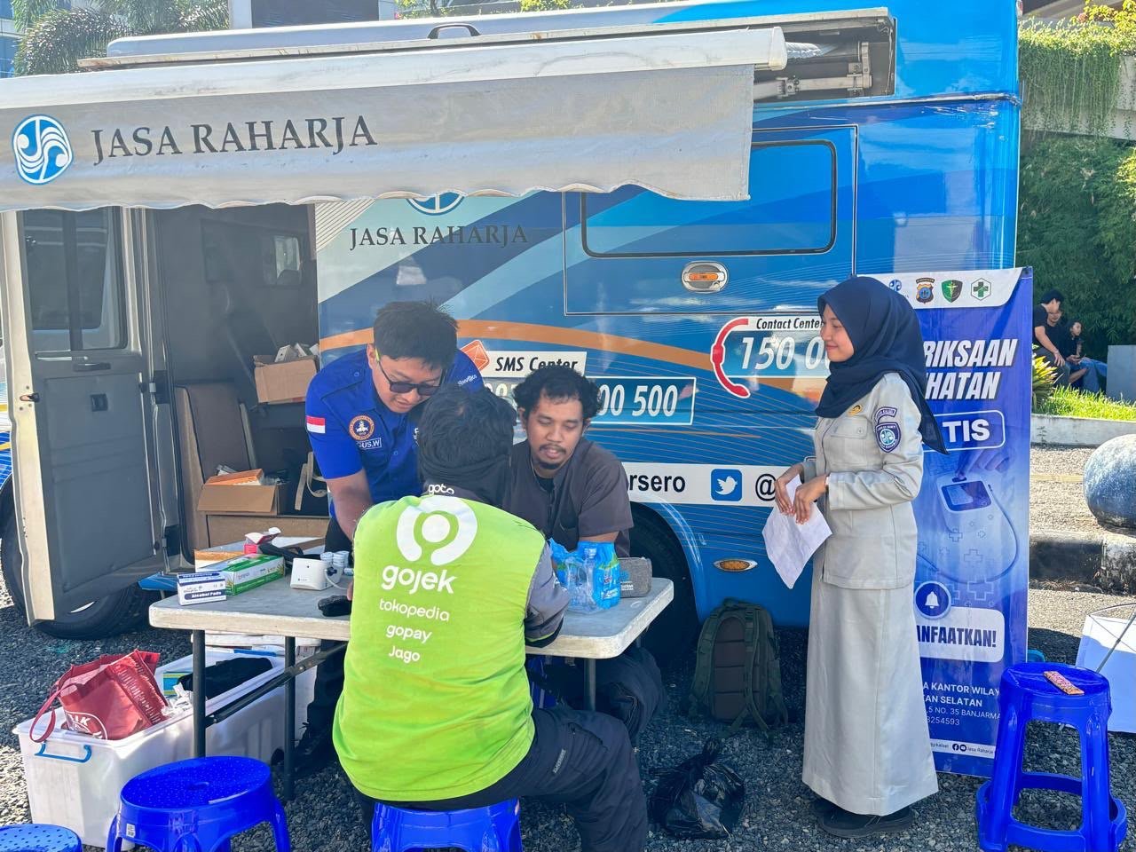 Jasa Raharja Kalsel Hadirkan Layanan Kesehatan Gratis di Police Expo Hari Bhayangkara ke-80
