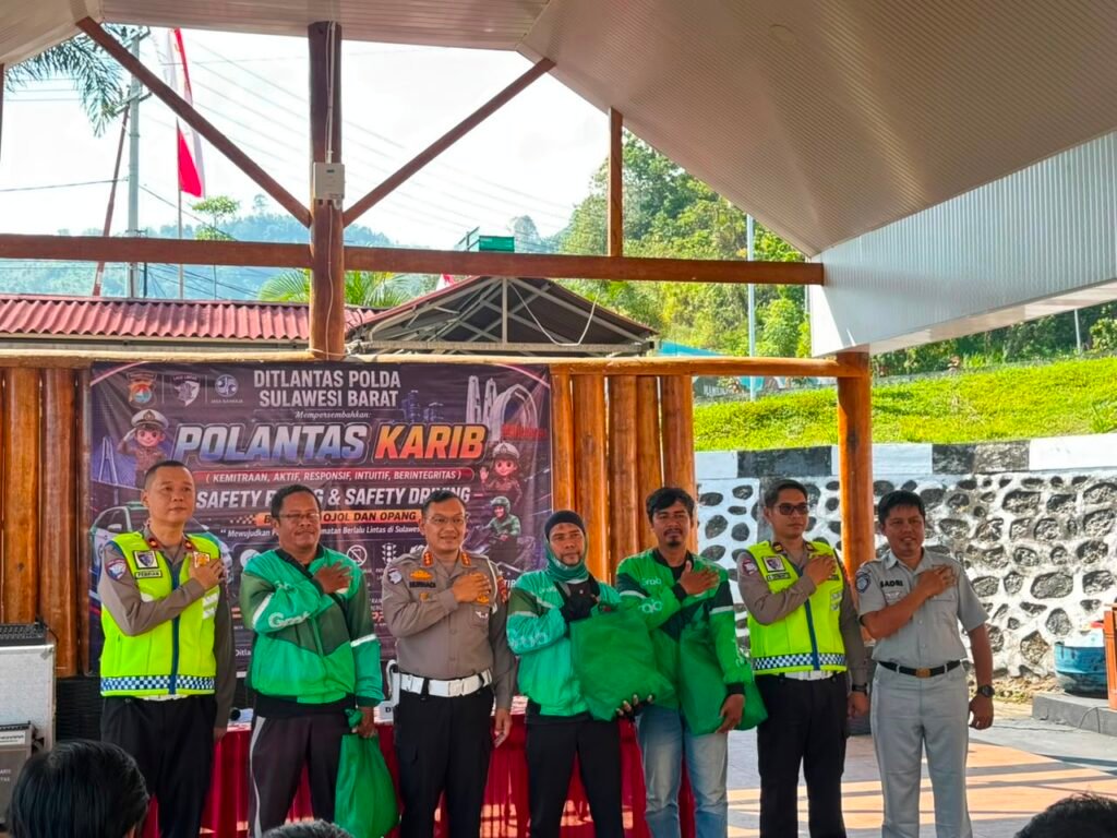 Jasa Raharja Cabang Mamuju Bersama Ditlantas Polda Sulbar Gelar Safety Riding & Safety Driving Bersama Pengemudi Ojol dan Opang