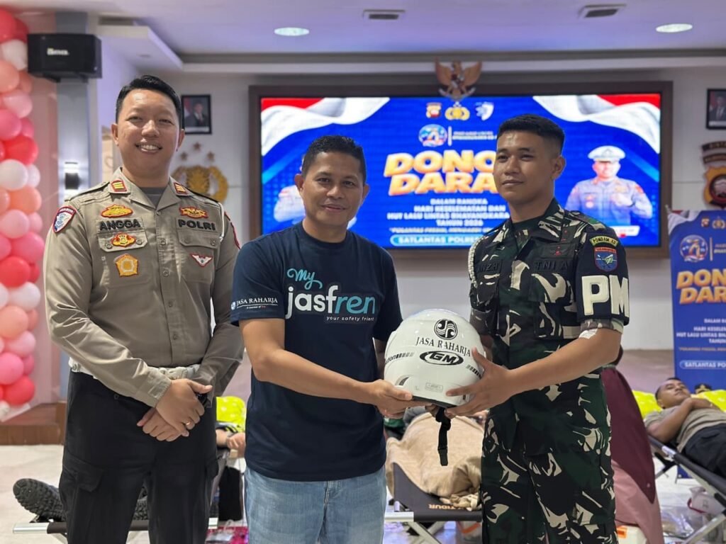 Semarak Hari Lalu Lintas Bhayangkara ke-71, Jasa Raharja Sintang Ikuti Aksi Donor Darah