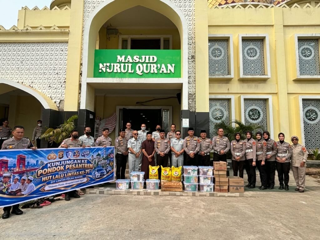 Menyambut Hari Lalu Lintas ke 71 , Jasa Raharja dan Ditlantas Polda Sumsel Gelar Doa Bersama di Ponpes Tahfidz Nurul Quran Palembang