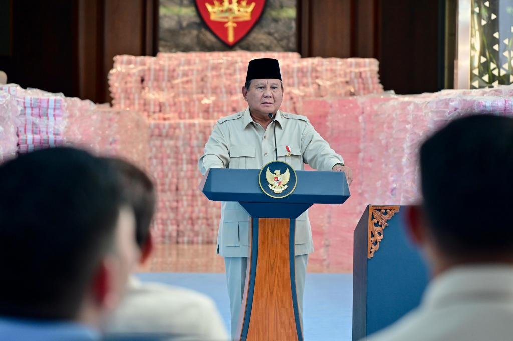 Kawal Pemberantasan Pelanggaran, Prabowo Saksikan Penyetoran Hasil Penindakan Satgas PKH